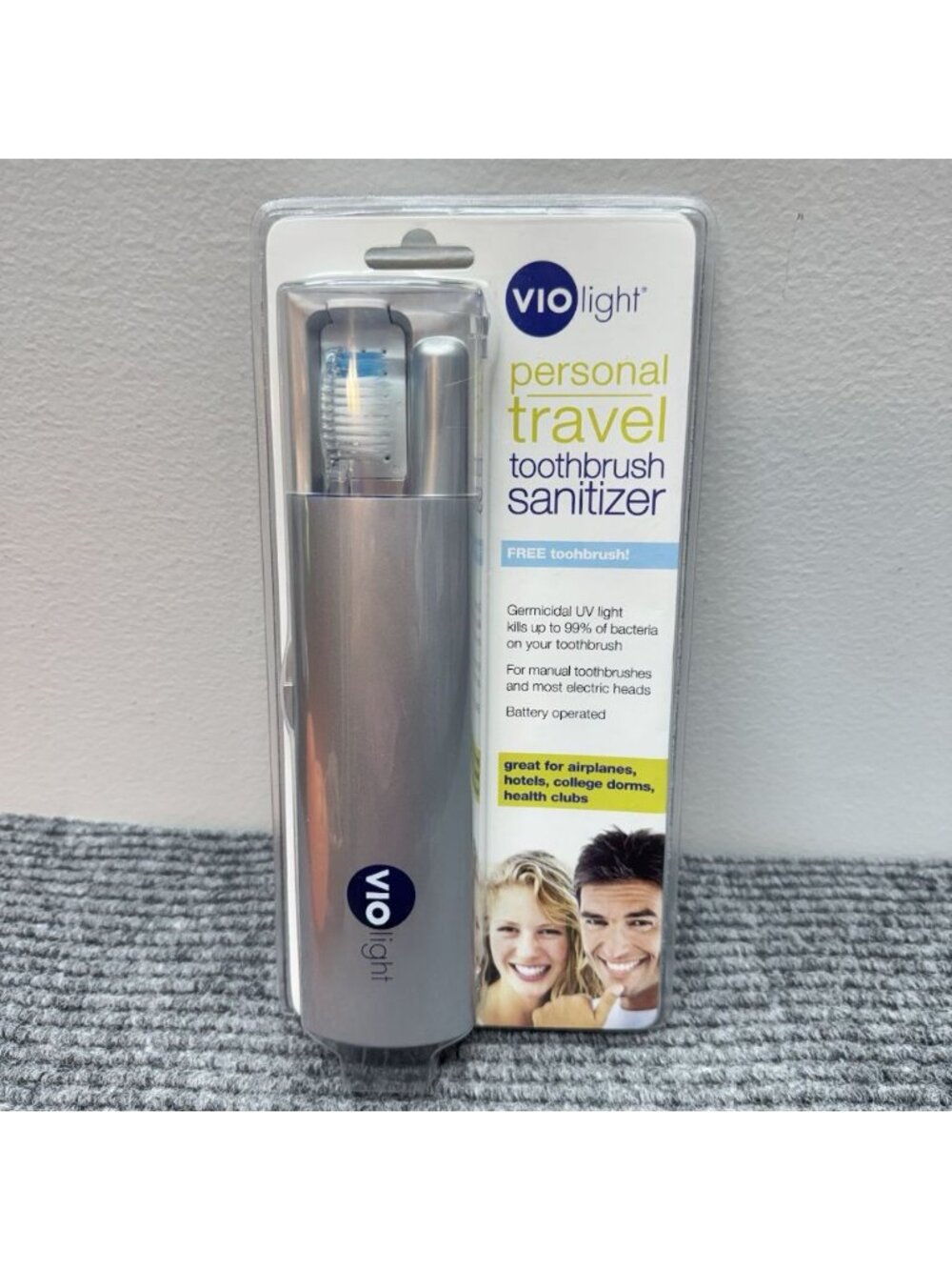 Toothbrush Vio Light Travel Sanitize Germicidal UV Brand New Factory Sealed